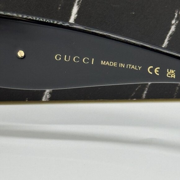 NEW GUCCI SUNGLASSES BLACK BROWN WOMEN EYEWEAR GUCCI GG1975S 001 - Picture 11 of 12